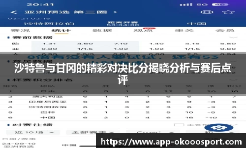 沙特鲁与甘冈的精彩对决比分揭晓分析与赛后点评